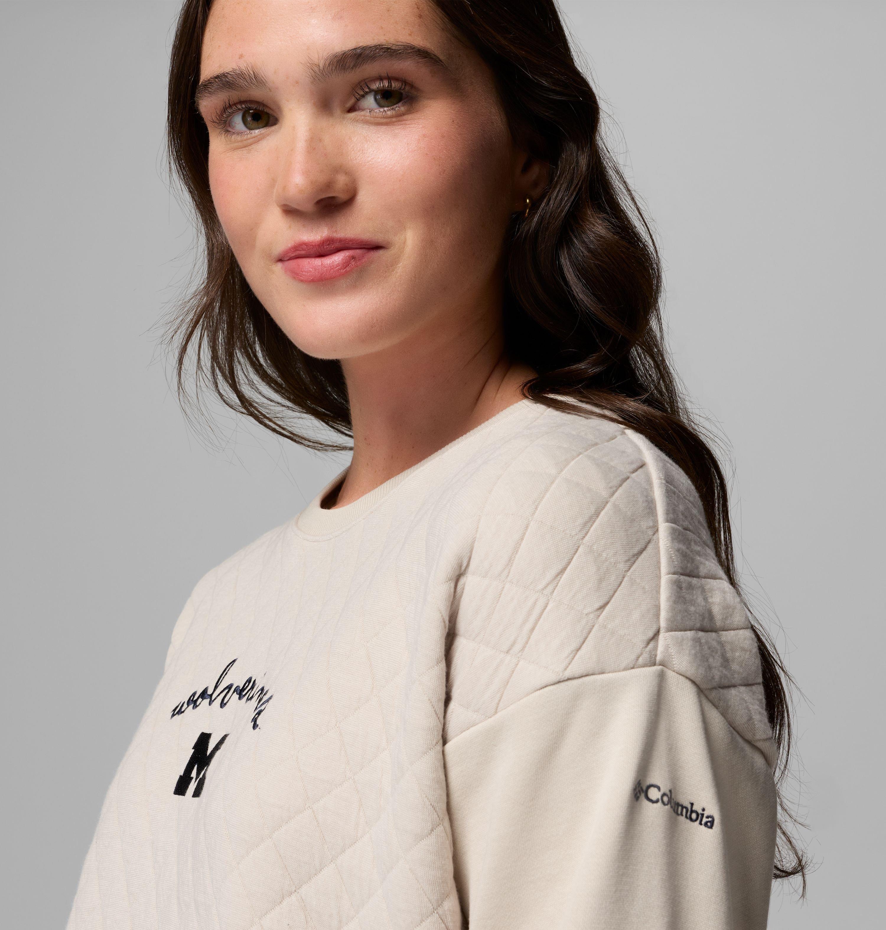 Women's Collegiate Hart Mountain Quilted Crew - Michigan 5