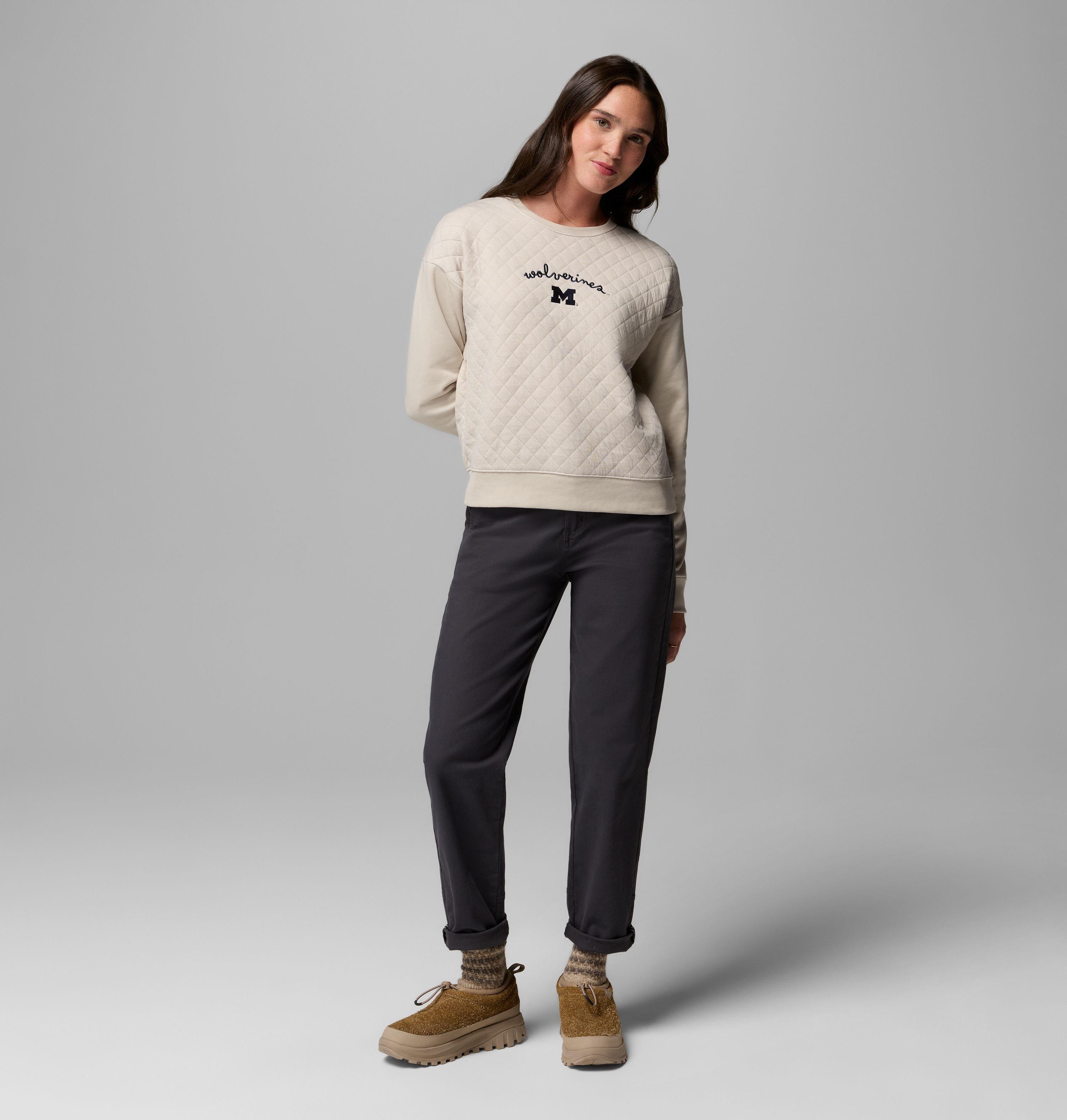 Women's Collegiate Hart Mountain Quilted Crew - Michigan 2