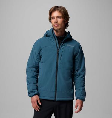 Men's Silver Leaf Lite Insulated Hooded Jacket, Color: Everblue, image 3