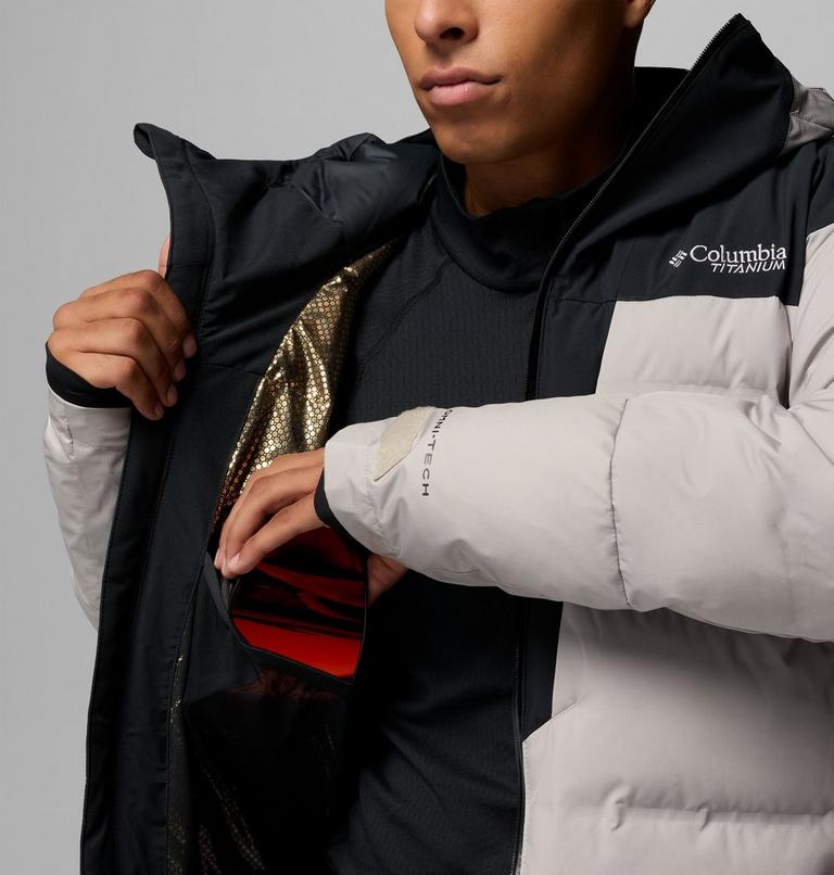 Men's Glacier Ridge Down Jacket, Color: Flint Grey, Black, image 5