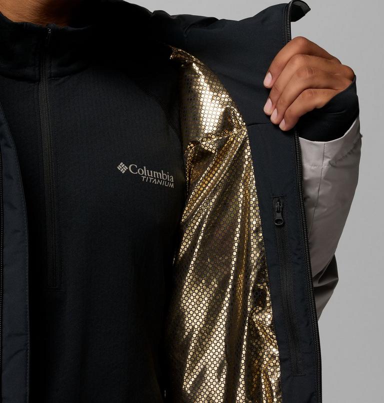 Men's Glacier Ridge Down Jacket, Color: Flint Grey, Black, image 6