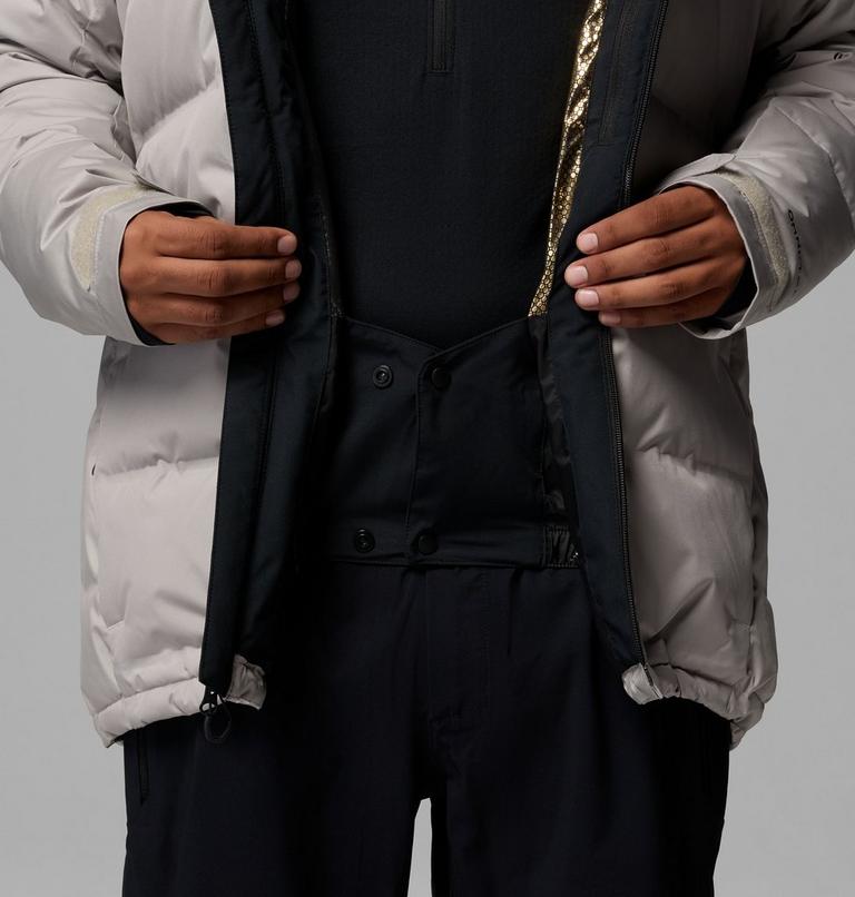 Men's Glacier Ridge Down Jacket, Color: Flint Grey, Black, image 7