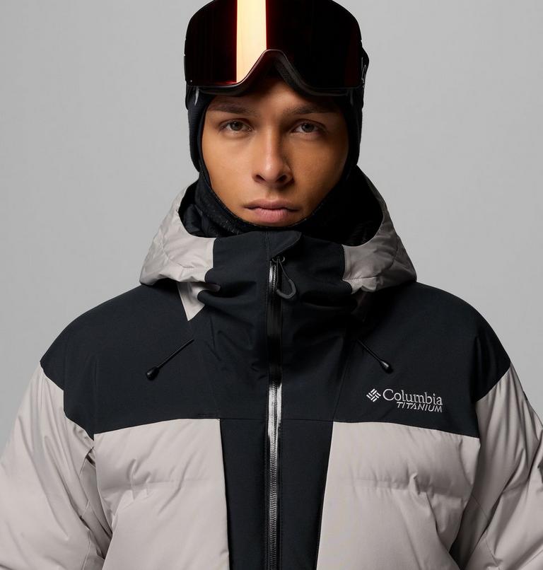 Men's Glacier Ridge Down Jacket, Color: Flint Grey, Black, image 8