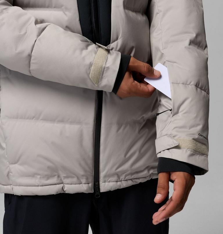 Men's Glacier Ridge Down Jacket, Color: Flint Grey, Black, image 12