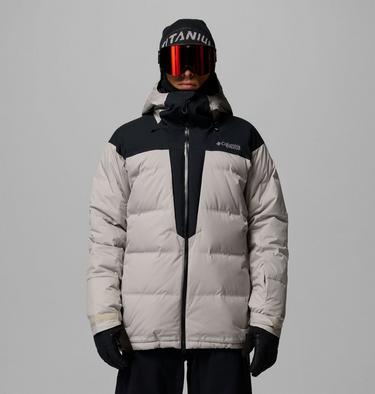Men's Glacier Ridge Down Jacket, Color: Flint Grey, Black, image 3