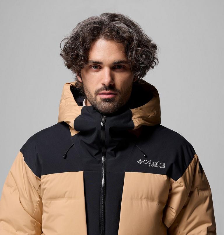 Chaqueta de esquí impermeable de plumón Glacier Ridge para hombre, Color: Canoe, Black, image 8