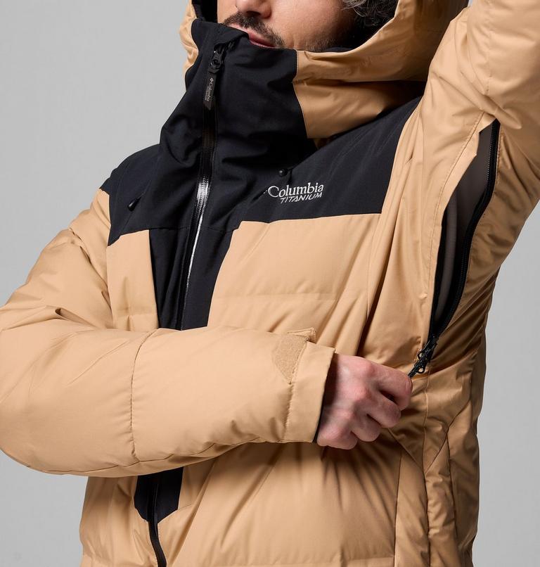 Chaqueta de esquí impermeable de plumón Glacier Ridge para hombre, Color: Canoe, Black, image 9