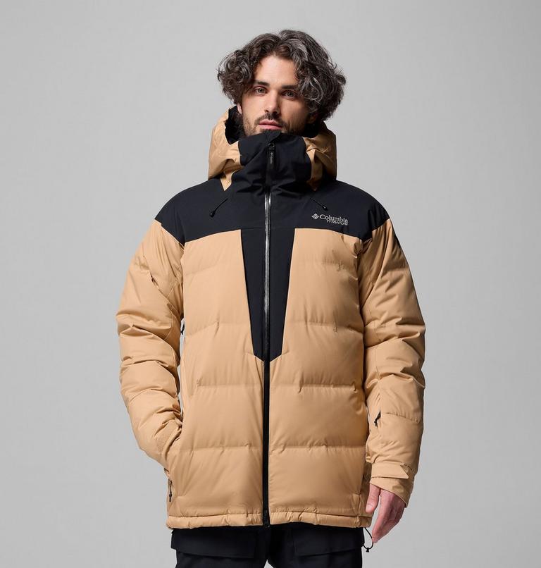 Chaqueta de esquí impermeable de plumón Glacier Ridge para hombre, Color: Canoe, Black, image 1