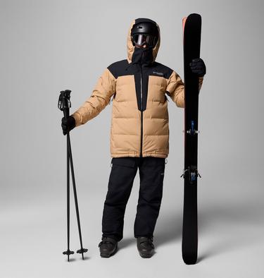 Men's Glacier Ridge Down Waterproof Ski Jacket, Color: Canoe, Black, image 2