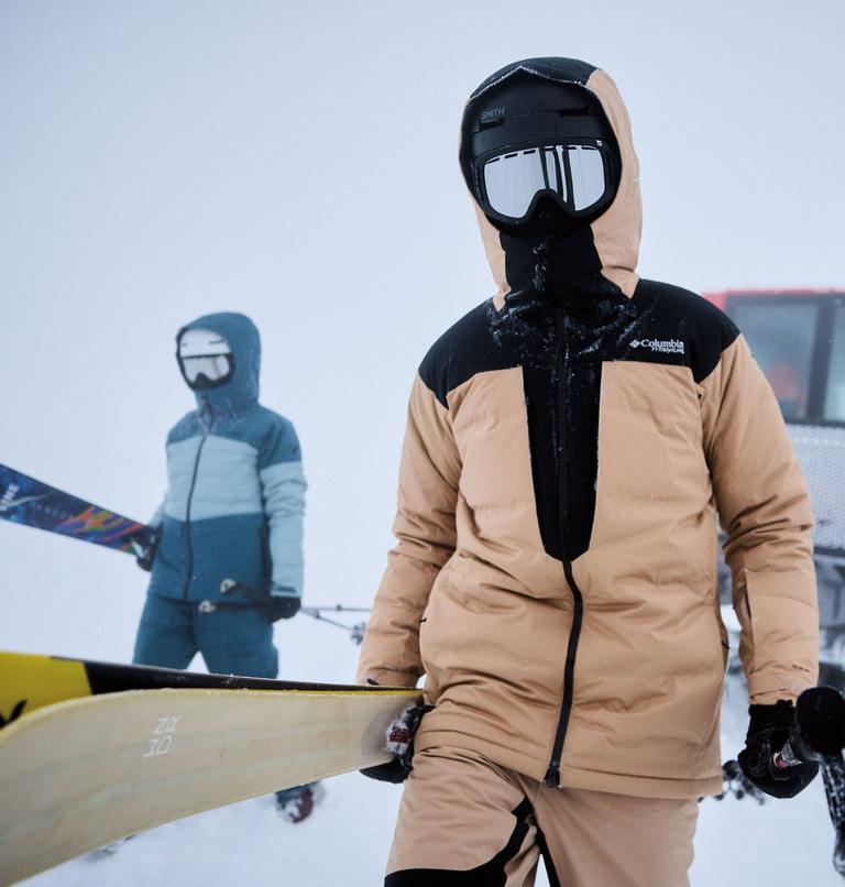 Men's Glacier Ridge Down Jacket, Color: Canoe, Black, image 15