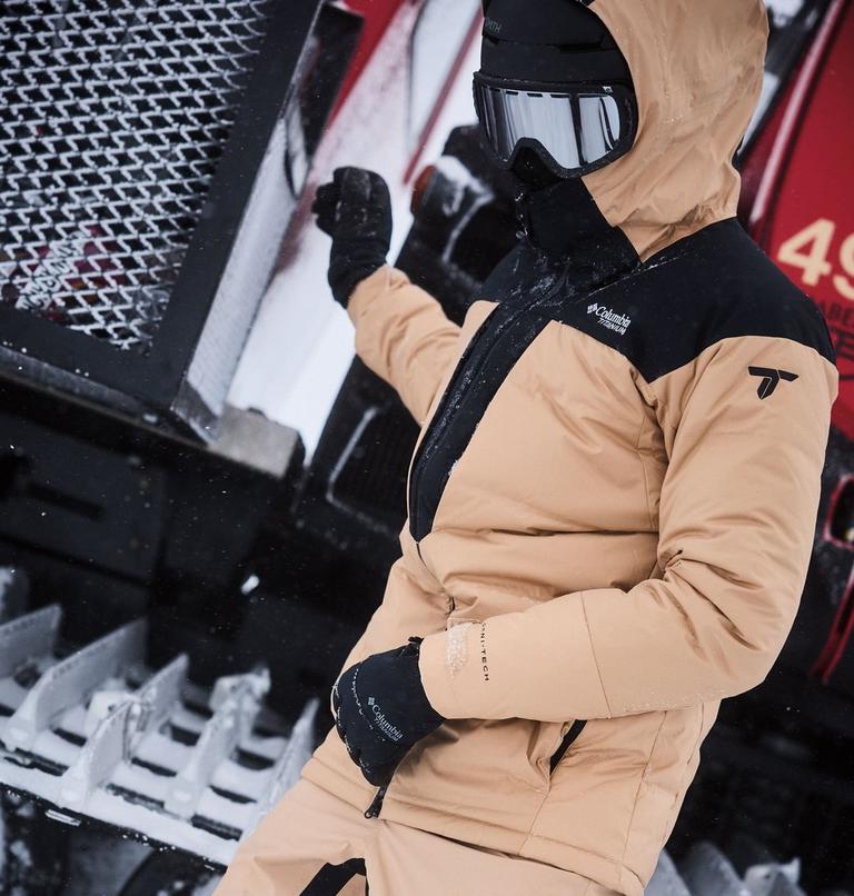 Men's Glacier Ridge Down Jacket, Color: Canoe, Black, image 16