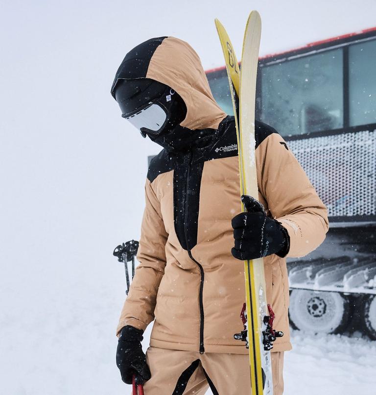 Men's Glacier Ridge Down Jacket, Color: Canoe, Black, image 18