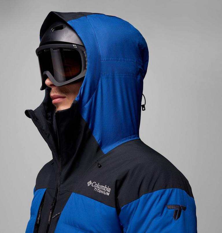 Chaqueta de esquí impermeable de plumón Glacier Ridge para hombre, Color: Mountain Blue, Black, image 13