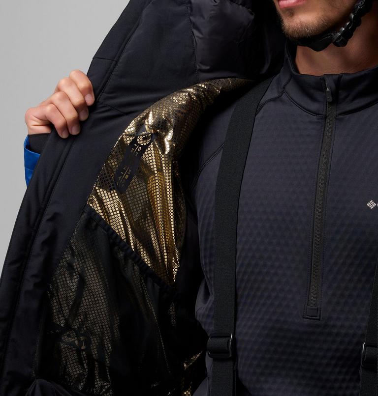 Chaqueta de esquí impermeable de plumón Glacier Ridge para hombre, Color: Mountain Blue, Black, image 14