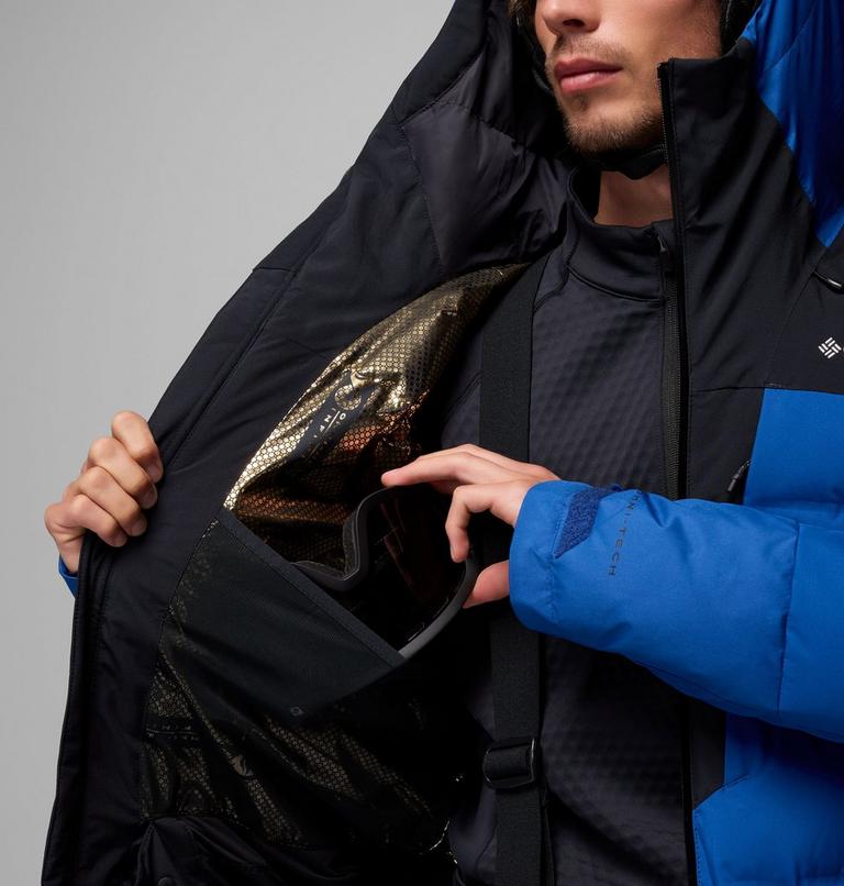 Chaqueta de esquí impermeable de plumón Glacier Ridge para hombre, Color: Mountain Blue, Black, image 5