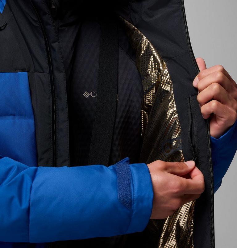 Chaqueta de esquí impermeable de plumón Glacier Ridge para hombre, Color: Mountain Blue, Black, image 6