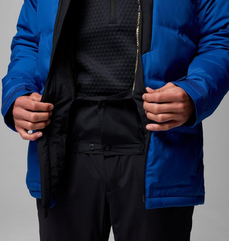 Chaqueta de esquí impermeable de plumón Glacier Ridge para hombre, Color: Mountain Blue, Black, image 7