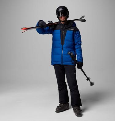 Men's Glacier Ridge Down Waterproof Ski Jacket, Color: Mountain Blue, Black, image 4
