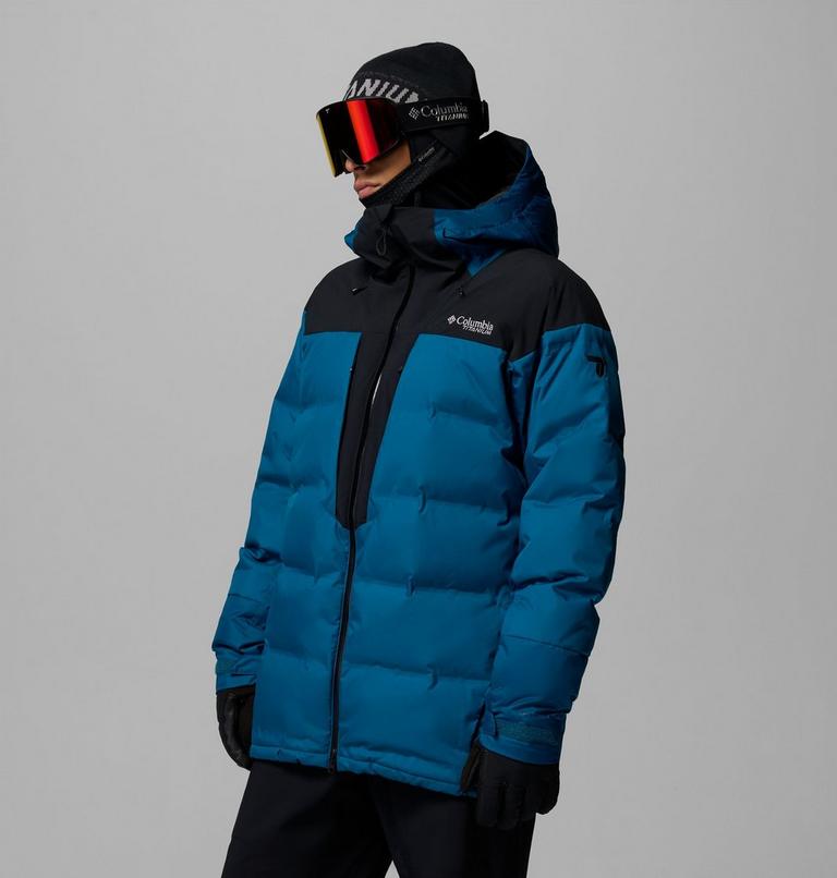 Men's Glacier Ridge Down Jacket, Color: Phoenix Blue, Black, image 4