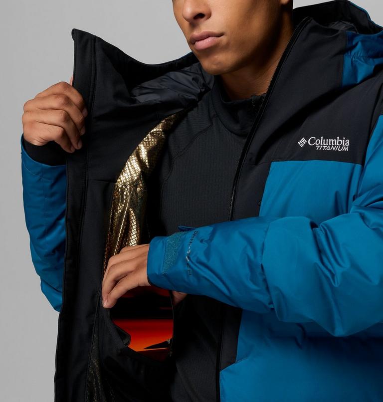 Men's Glacier Ridge Down Jacket, Color: Phoenix Blue, Black, image 5
