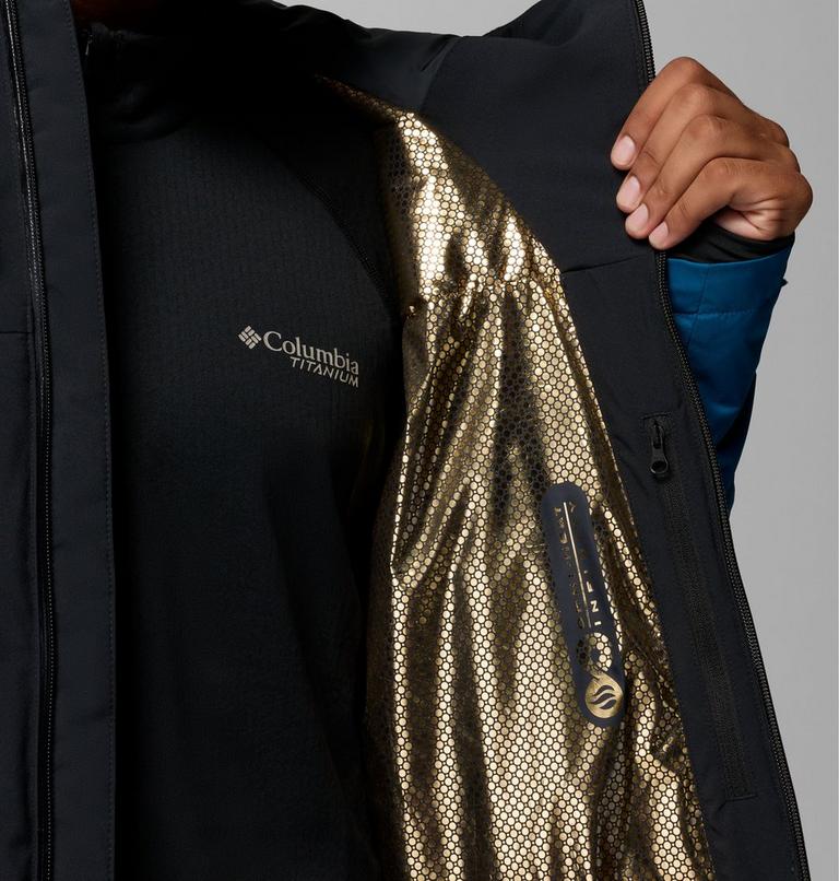 Men's Glacier Ridge Down Jacket, Color: Phoenix Blue, Black, image 6
