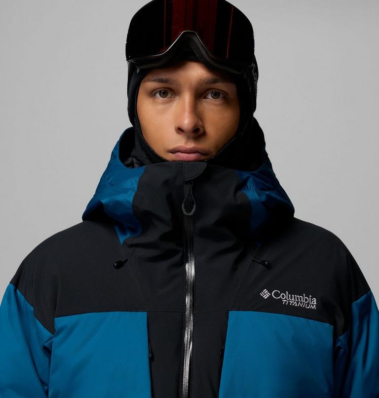 Men's Glacier Ridge Down Jacket, Color: Phoenix Blue, Black, image 8