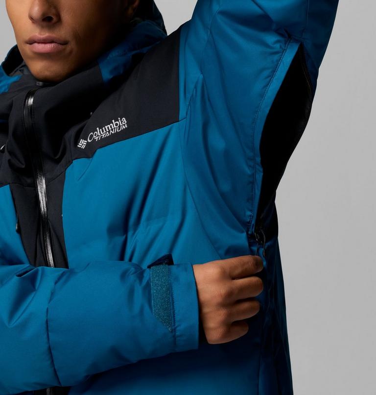 Men's Glacier Ridge Down Jacket, Color: Phoenix Blue, Black, image 11