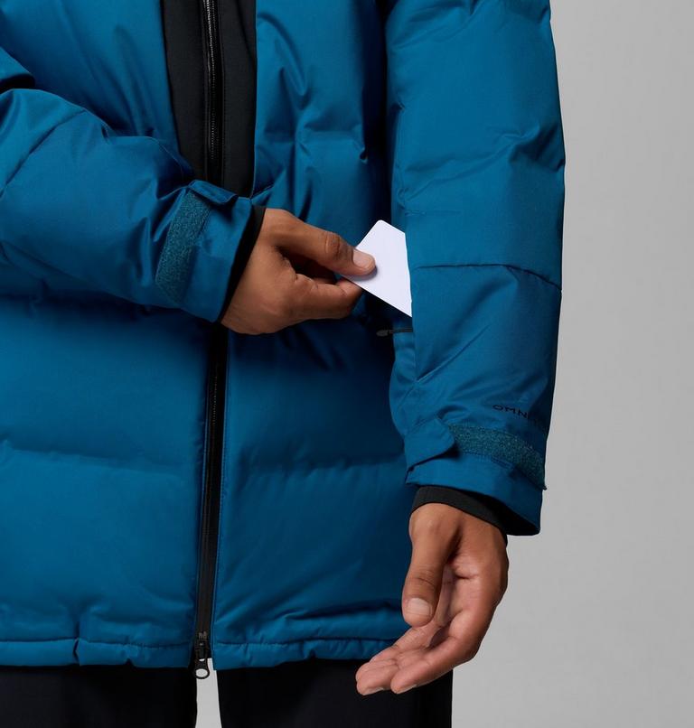 Men's Glacier Ridge Down Jacket, Color: Phoenix Blue, Black, image 12