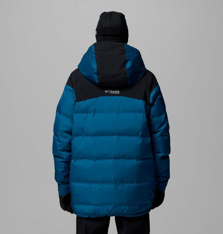 Men's Glacier Ridge Down Jacket, Color: Phoenix Blue, Black, image 3