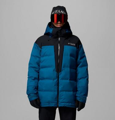Men's Glacier Ridge Down Jacket, Color: Phoenix Blue, Black, image 5