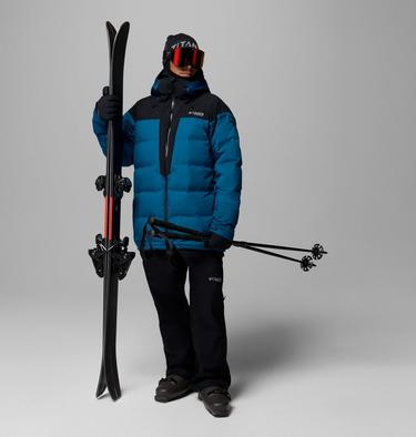 Men's Glacier Ridge Down Jacket, Color: Phoenix Blue, Black, image 6