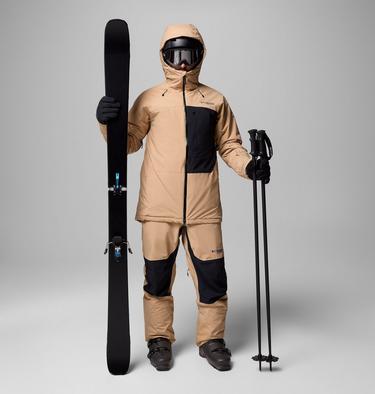 Men's Winter District Waterproof Ski Bib, Color: Canoe, Black, image 2