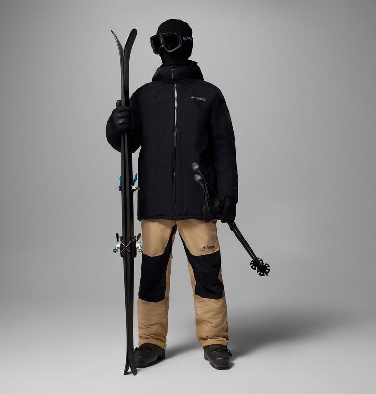 Men's Winter District Waterproof Ski Bib, Color: Canoe, Black, image 13