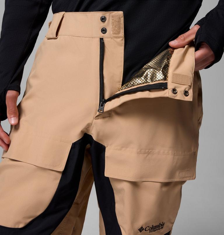 Pantalones de esquí impermeables Winter District para hombre, Color: Canoe, Black, image 7