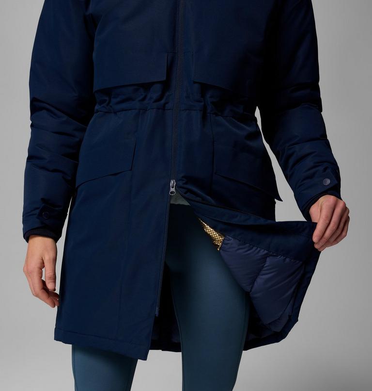 Women's Juniper Ridge III Waterproof Down Parka, Color: Collegiate Navy, image 8