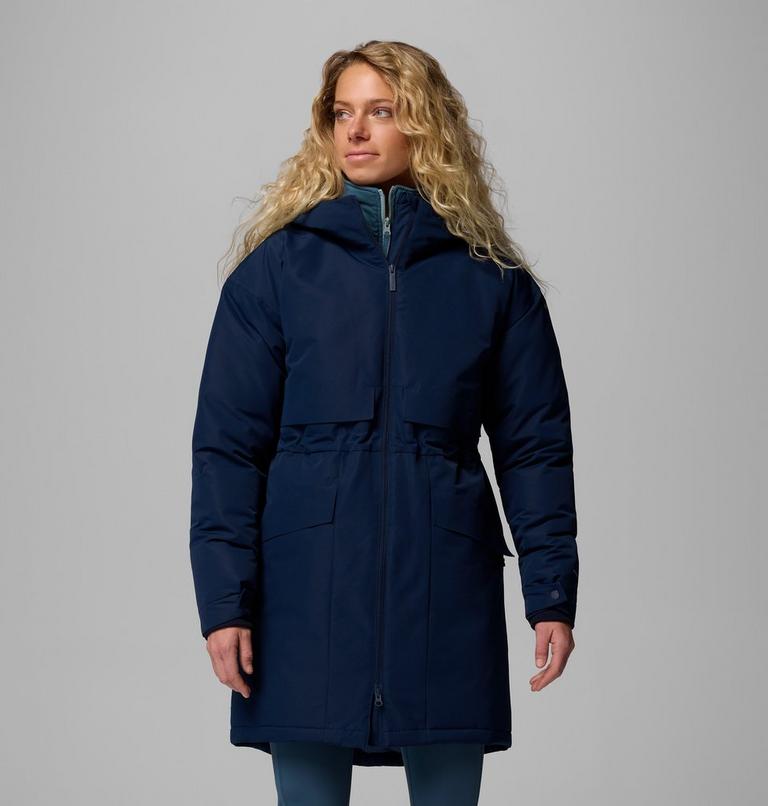 Women's Juniper Ridge III Waterproof Down Parka, Color: Collegiate Navy, image 1
