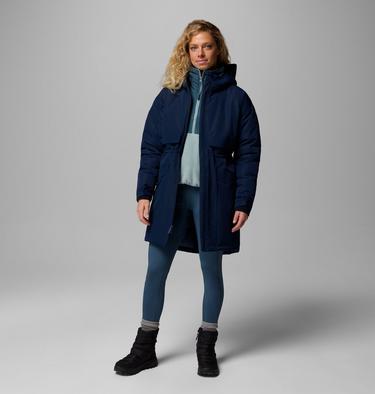 Women's Juniper Ridge III Waterproof Down Parka, Color: Collegiate Navy, image 2
