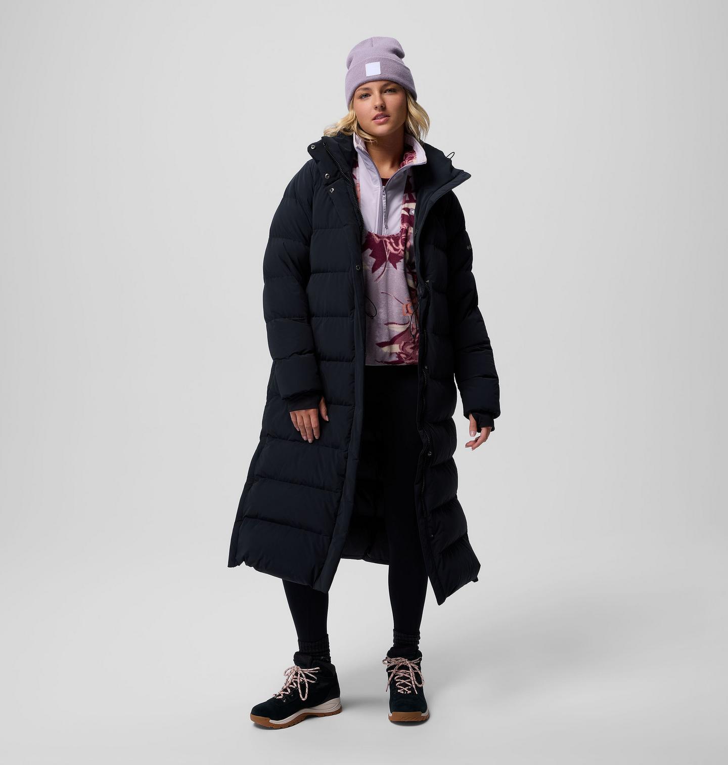 Женская куртка Columbia Amaze Puff Long Hooded, цвет: Чёрный — фото 2