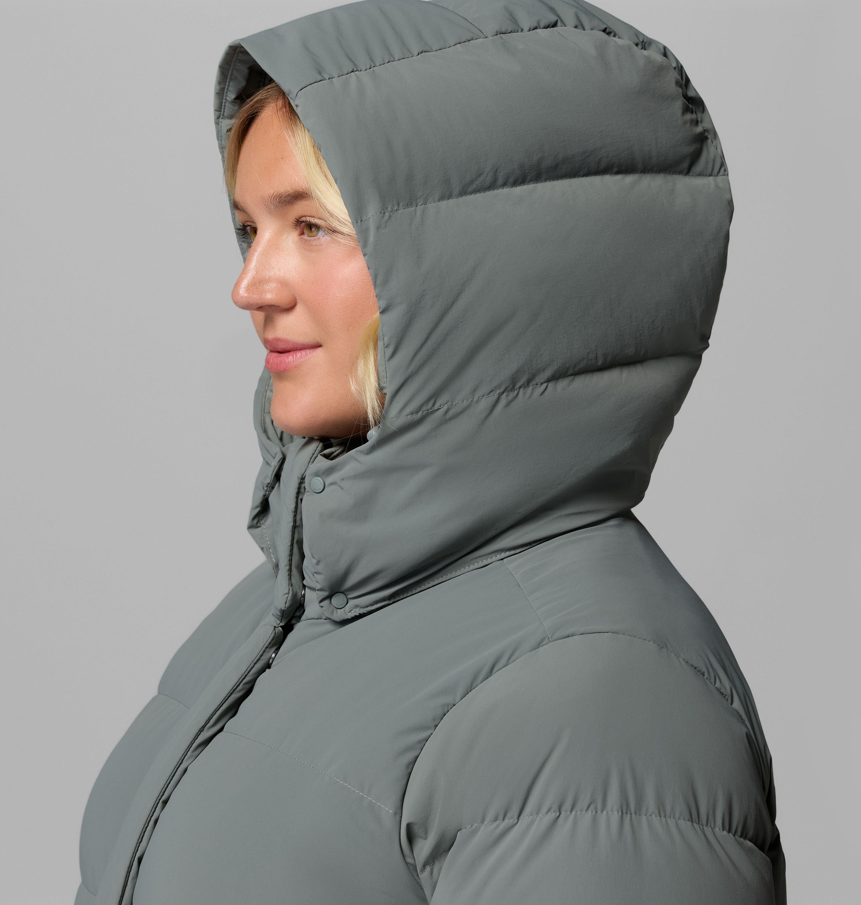 Manteau long à capuchon Amaze Puff pour femme – Grandes tailles 11