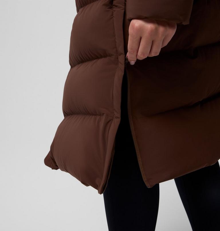 Women's Amaze Puff Long Hooded Down Puffer, Color: Tobacco, image 14