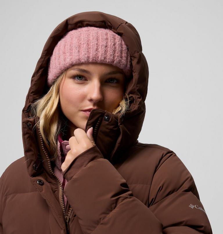 Women's Amaze Puff Long Hooded Down Puffer, Color: Tobacco, image 17