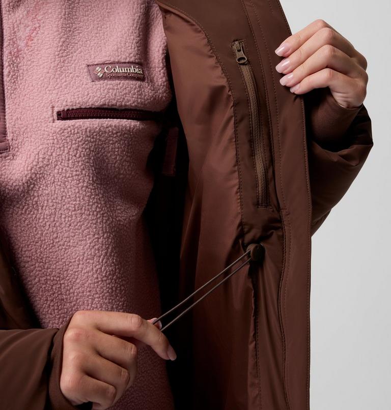 Women's Amaze Puff Long Hooded Down Puffer, Color: Tobacco, image 9