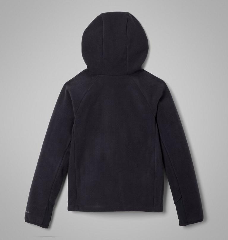 Youth Unisex Arctic Peak Hooded Technical Fleece Jacket, Color: Black, image 2