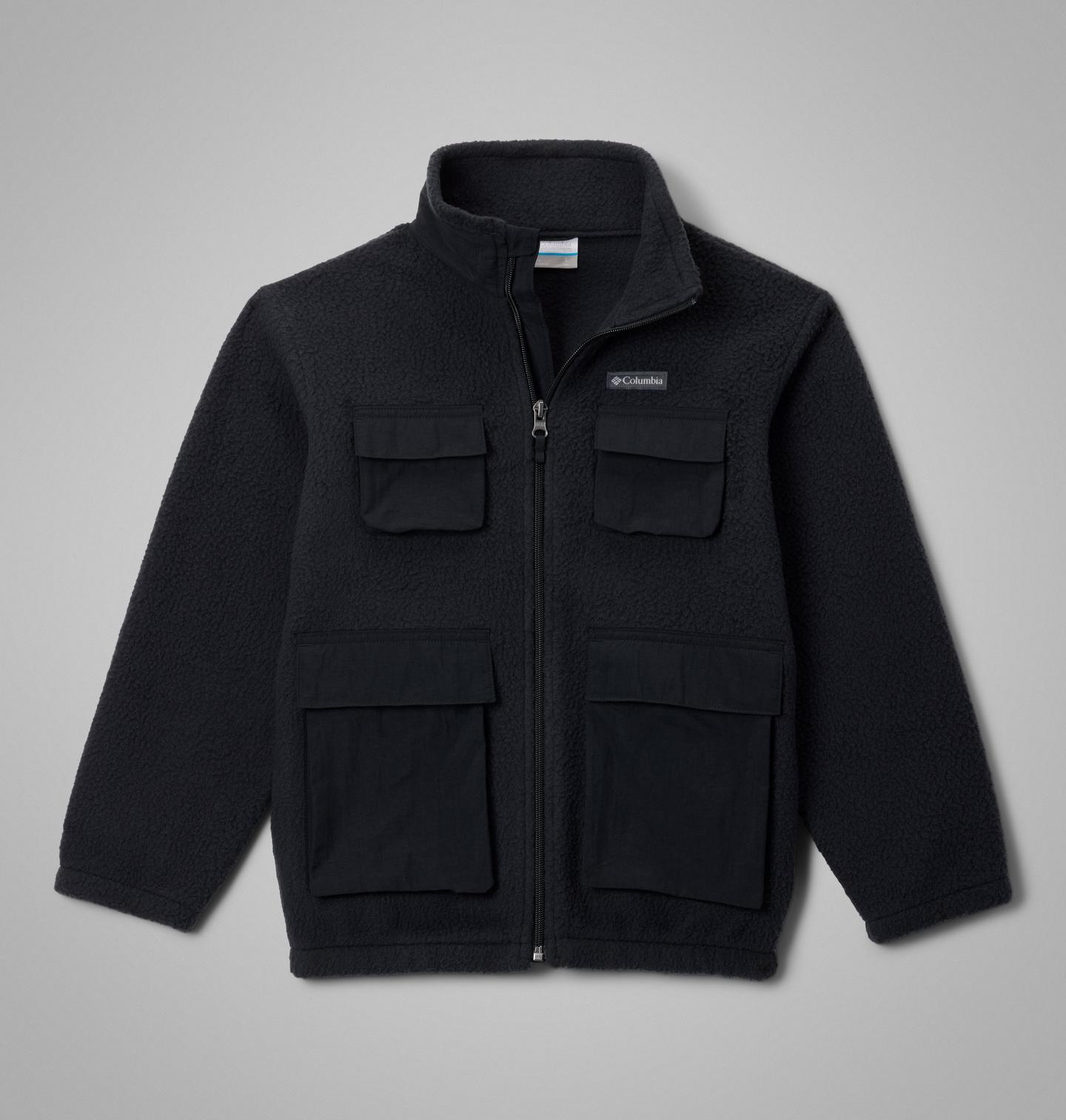 Детская куртка Columbia Jasper Ridge Pebbled Fleece Full Zip, цвет: Чёрный — фото 1