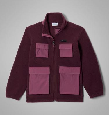 Youth Unisex Jasper Ridge Pebbled Fleece Jacket, Color: Moonvista, Antique Mauve, image 1