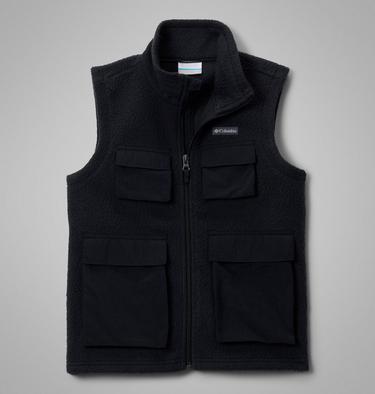 Youth Jasper Ridge Pebbled Fleece Gilet, Color: Black, image 5