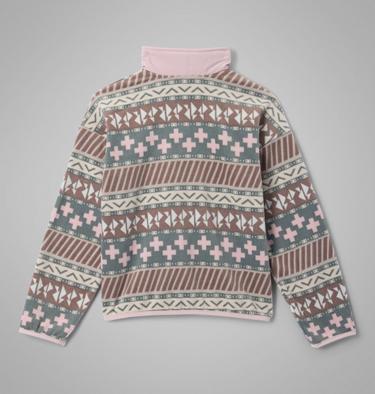 Youth Unisex Sequoia Grove Printed Fleece Jacket, Color: Iron Wizard Island, Mineral Pink, image 4