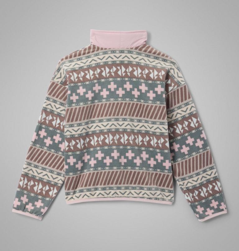 Youth Unisex Sequoia Grove Printed Fleece Jacket, Color: Iron Wizard Island, Mineral Pink, image 2
