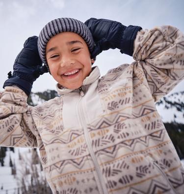 Youth Unisex Sequoia Grove Printed Fleece Jacket, Color: Dark Stone Horizons, Dark Stone, image 6