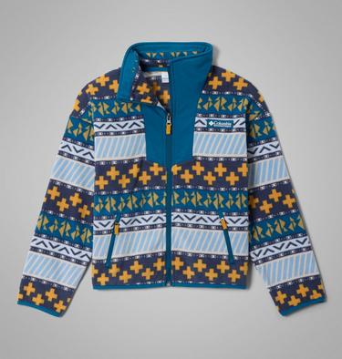Youth Unisex Sequoia Grove Printed Fleece Jacket, Color: Phoenix Blue Wizard Island, Phoenix Blue, image 1